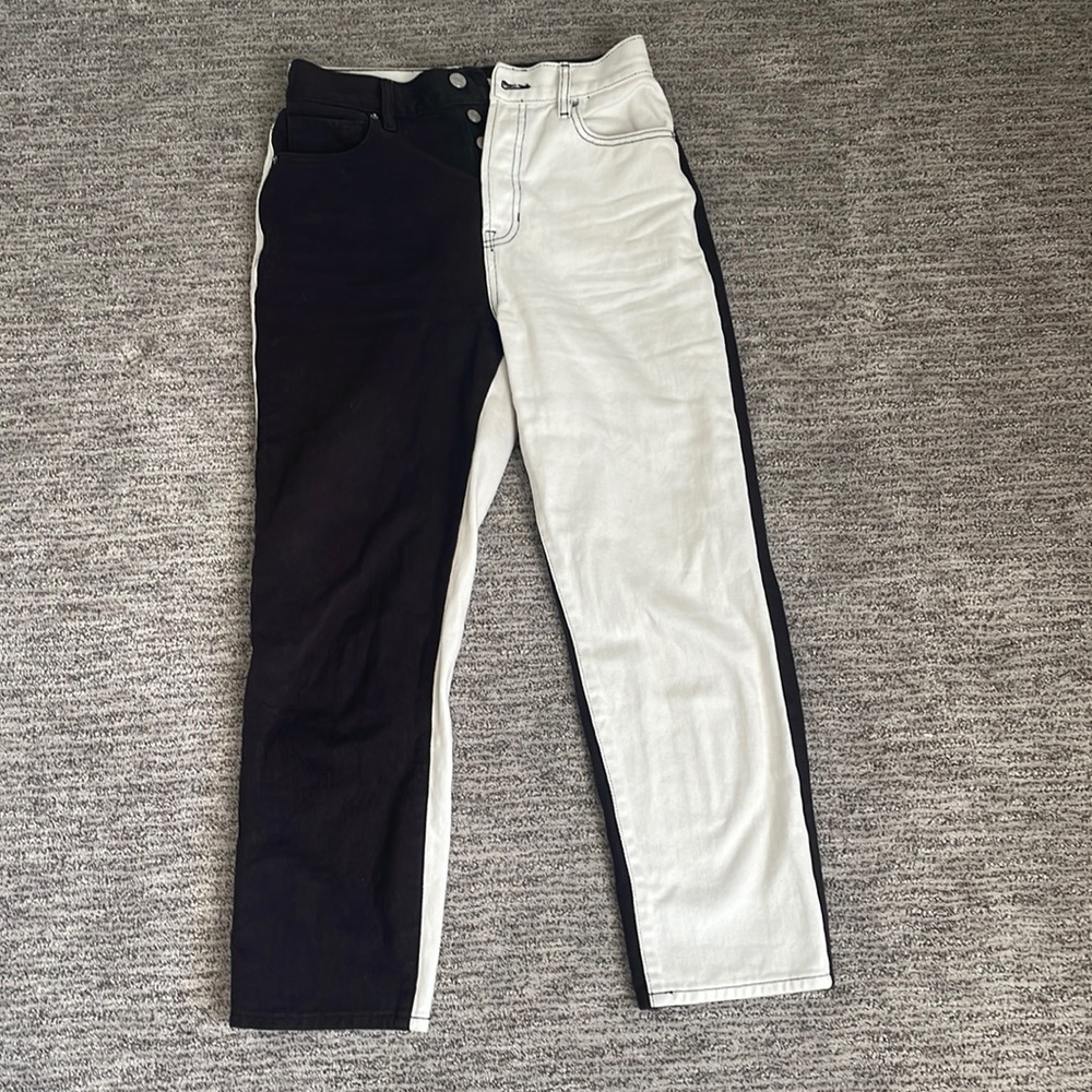 Black and white PacSun high rise, straight leg jeans
